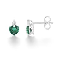 Ohrringe Comete Dame Storia di Luce 375 in Gold Smeraldi+Diamanti KORB1021